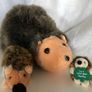 Large Vintage Hedgehog with two smaller hedgehogs Image 3