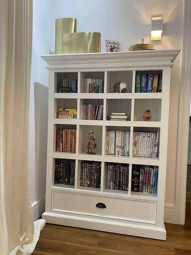 CD & DVD Cabinet.  Mahogany.  Perfect condiions.