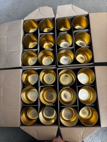 Brand New Black Candle Jars, cases of 24