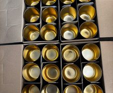 Brand New Black Candle Jars, cases of 24