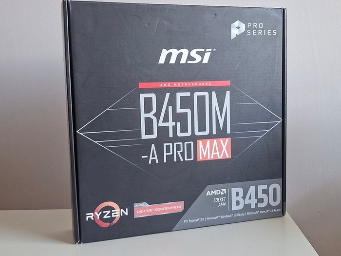 MSI B450M-A PRO MAX Socket AM4 DDR4 Micro ATX M.2 USB 3.2 Gaming Desktop Motherboard