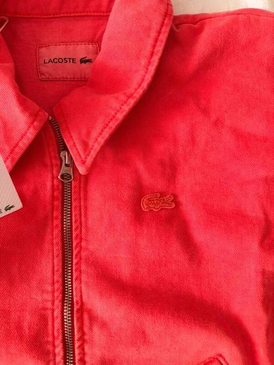 LACOSTE Red denim jacket Brand new