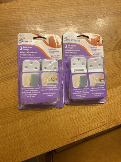 Child safety furniture straps x 2