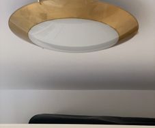 Designer Contemporary Ceiling Light. Gold Plated. Kolarz. Austria. As New