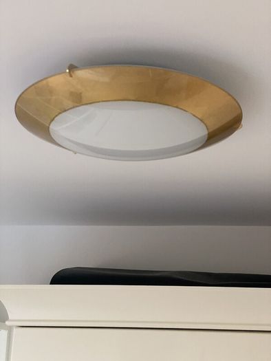 Designer Contemporary Ceiling Light. Gold Plated. Kolarz. Austria. As New