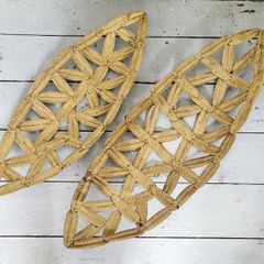 Pair of gold leaf fruit bowl/wall art