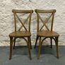 Pair of vintage X back design bentwood chairs. Image 2