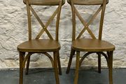 Pair of vintage X back design bentwood chairs.