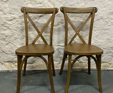 Pair of vintage X back design bentwood chairs.