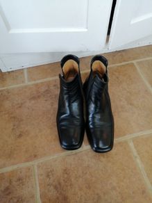 Bally Black Leather Ankle Boots Gents 8 E