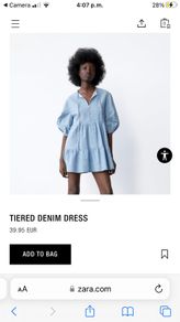 Tiered denim dress