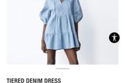 Tiered denim dress