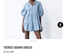 Tiered denim dress