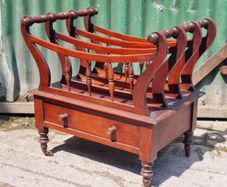 Antique Canterbury Magazine Rack KAS810