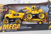 New Bright Toys Mega 4xFours Construction Loader and Gravel Truck
