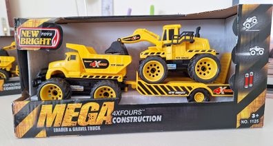New Bright Toys Mega 4xFours Construction Loader and Gravel Truck