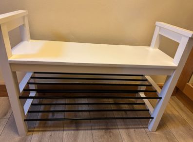 Bench with shoe storage