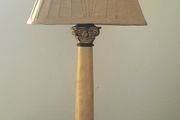 Antique corinthian column alabaster lamp