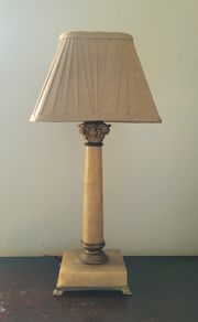 Antique corinthian column alabaster lamp