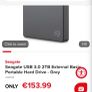 Seagate  Seagate USB 3.0 2TB External Basic Portable Hard Drive Image 3