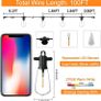 Outdoor String Lights Mains Powered, 100Ft ST38 Garden String Lights with 50+2Pcs LED Filaments Vintage Bulbs, Waterproof IP65 2700K Warm White for Patio Outside Party Wedding Backyard Terrace (FREE SHIPPING) Image 6