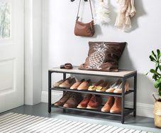 New Shoe Rack Bench With Mesh Shelves - FREE P&P
