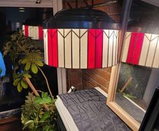 stained glass lights x2