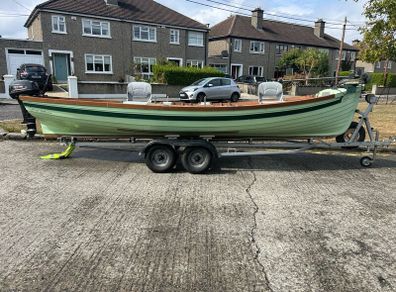 Lake boat, trailer and 15hp engine