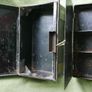 Vintage Black Metal Cash Box Document Tin Black Metal Tin Office Metal Box Supplies Office Image 6