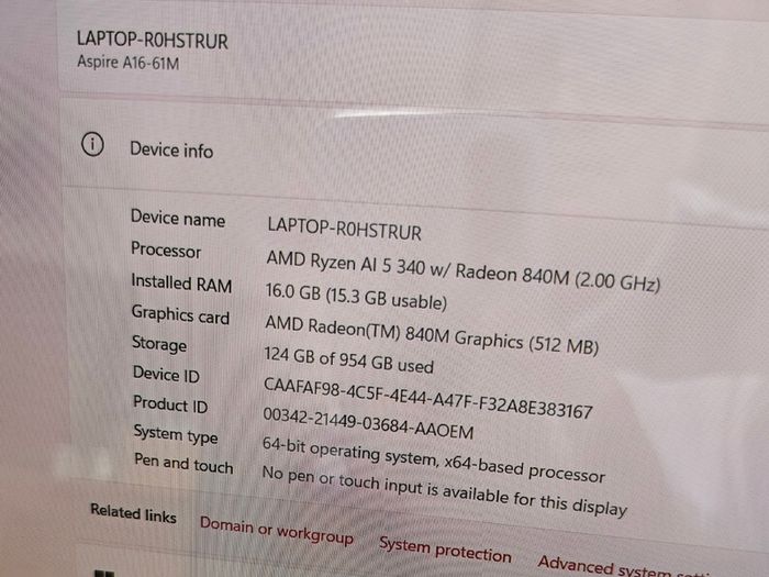 Acer Aspire Ryzen Ai 5 16gb 1tb 16 Inch Oled Display