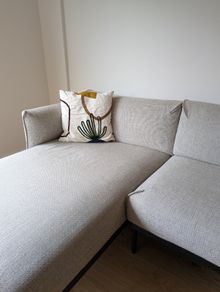 3-Seat Sofa with Chaise Longue, Light Grey (IKEA APPLARYD)