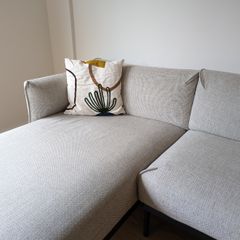 3-Seat Sofa with Chaise Longue, Light Grey (IKEA APPLARYD)