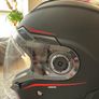 MT Helmets Cosmo open-face helmet, matte black/red, size [M], sun visor, like new Image 2