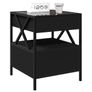 Bedside Table with Infinity LED Black Image 5