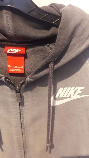 Nike two tone grey hooded zippy