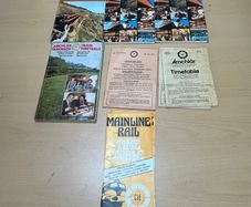 1970s CIE Irish Railway Passenger Train Timetables x 8 - Maps - Bundle