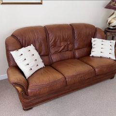 Vintage Tan Leather Suite
