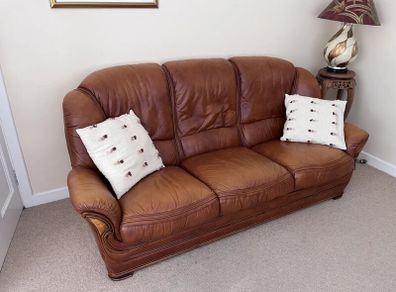 Vintage Tan Leather Suite - 20% off