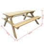 Picnic Table 150x135x71.5 cm Wood Image 2