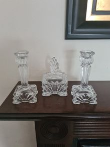 crystal candleholders