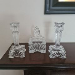 crystal candleholders