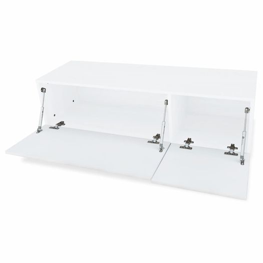 TV Cabinet Chipboard 120x40x34 cm High Gloss White
