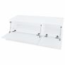 TV Cabinet Chipboard 120x40x34 cm High Gloss White Image 3