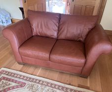 two seater italian leather sofa