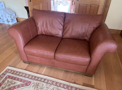 two seater italian leather sofa