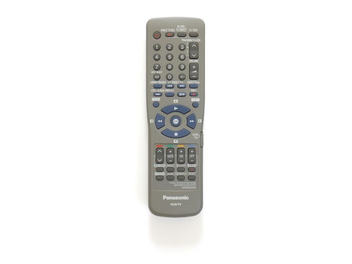 Genuine Panasonic N2QAKB000028 Grey TV/Television VCR/Video Recorder/Player Remote Control/Controller