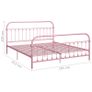 Bed Frame Pink Metal 180x200 cm Image 6