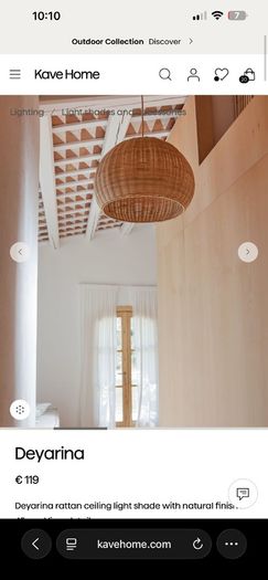 rattan ceiling light