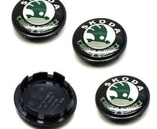 4pcs 3d  65mm For Skoda Car Emblem Wheel Hub Center Cap Badge