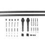 7.2FT Steel Black Sliding Door Hardware Kit Set Image 5